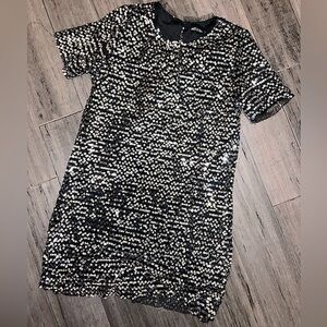 Sequin shift dress